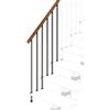 Iris Balaustra in kit IRIS Vida 3GR in legno grigio antracite, corrimano in legno faggio, L 120 cm fissaggio a parete