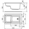 Ideal Standard Vasca rettangolare Flower Air con seduta bianco 109 x 56.5 cm IDEAL STANDARD