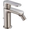 HUBER Rubinetto per bidet getto laminare cristallino PLANO HUBER nichel spazzolato satinato