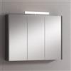 Leroy Merlin Pensile con luce Akira laccato lucido grigio L 90 x H 70 x P 15.5 cm