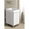 Leroy Merlin Mobile lavanderia con lavabo incluso Exe in abs olmo perla P 50 x L 45 x H 84 cm