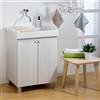 Leroy Merlin Mobile lavanderia EXE in legno nobilitato Olmo Perla con lavabo in ceramica incluso P 50 x L 60 x H 84 cm