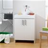 Leroy Merlin Mobile lavanderia con lavabo incluso Evo in abs bianco P 50 x L 60 x H 84 cm