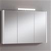 Leroy Merlin Pensile con luce Akira laccato lucido bianco L 100 x H 70 x P 15.5 cm