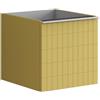 Leroy Merlin Cassettiera Pixel con 1 cassetto frontale Grid laccato opaco giallo sole e maniglia alluminio brillante L.40 H.40 P.45,5 cm.