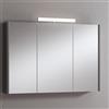 Leroy Merlin Pensile con luce Akira laccato lucido grigio L 100 x H 70 x P 15.5 cm