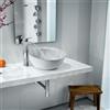 ROCA Lavabo da appoggio Kentia ROCA tondo in ceramica bianco lucido piletta non inclusa