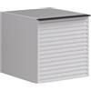 Leroy Merlin Base laterale Pixel con anta Stripes laccato opaco bianco e maniglia alluminio nero opaco L.40 H.40 P.45,5 cm.
