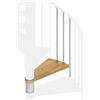 Iris Gradino Luna in legno naturale grigio L 690 mm H 180 mm
