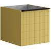 Leroy Merlin Cassettiera Pixel con 1 cassetto frontale Grid laccato opaco giallo sole e maniglia alluminio nero opaco L.40 H.40 P.45,5 cm.