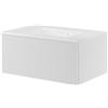 SENSEA Mobile da bagno sospeso sotto lavabo L 75 x H 32 x P 48 cm rovere lucido, 1 cassetto Apertura push-pull SENSEA Neo, Maniglie acquistabili separatamente
