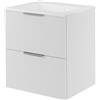 SENSEA Mobile da bagno sospeso sotto lavabo L 105 x H 35 x P 51 cm bianco, 1 cassetto Neo, Maniglie acquistabili separatamente
