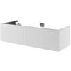 SENSEA Mobile da bagno sospeso sotto lavabo L 75 x H 64 x P 48 cm lucido, 4 cassetti SENSEA Neo, Maniglie acquistabili separatamente