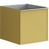 Leroy Merlin Cassettiera Pixel con 2 cassetti (1 interno) frontale Frame laccato opaco giallo sole e maniglia alluminio brillante L.40 H.40 P.45,5 cm.