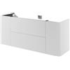 SENSEA Mobile da bagno sospeso sotto lavabo L 150 x H 64 x P 48 cm bianco laccato opaco, 2 cassetti 2 ante SENSEA Neo
