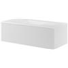 SENSEA Mobile da bagno sospeso sotto lavabo L 105 x H 32 x P 48 cm bianco, 3 ante Neo, Maniglie acquistabili separatamente, chiusura push pull