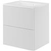 SENSEA Mobile da bagno sospeso sotto lavabo L 105 x H 35 x P 46 cm bianco, 1 cassetto Neo, Maniglie acquistabili separatamente