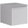 Leroy Merlin Base laterale Pixel con anta Stripes laccato opaco bianco e maniglia alluminio brillante L.40 H.40 P.45,5 cm.