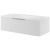 SENSEA Mobile da bagno sospeso sotto lavabo L 105 x H 50 x P 46 cm bianco, 2 ante Neo, Maniglie acquistabili separatamente