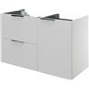 SENSEA Mobile da bagno sospeso sotto lavabo L 105 x H 50.2 x P 50.8 cm bianco opaco, 2 cassetti Neo, Maniglie acquistabili separatamente