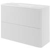 SENSEA Mobile da bagno sospeso sotto lavabo L 70 x H 50 x P 50 cm bianco, 2 cassetti Neo, Maniglie acquistabili separatamente