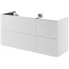 SENSEA Mobile da bagno sospeso sotto lavabo L 70 x H 50 x P 46 cm bianco, 2 ante Neo, Maniglie acquistabili separatamente