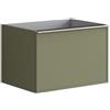 Leroy Merlin Mobile da bagno sospeso sotto lavabo L 60 x H 40 x P 45.5 cm verde salvia laccato, 2 cassetti Pixel frame