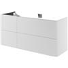 SENSEA Mobile da bagno sospeso sotto lavabo L 70 x H 50 x P 46 cm bianco, 2 cassetti Neo, Maniglie acquistabili separatamente