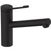 Hansgrohe Rubinetto da cucina fisso a collo di cigno Zesis Lean nero verniciato opaco HANSGROHE