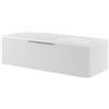 SENSEA Mobile da bagno sospeso sotto lavabo L 120 x H 64 x P 48 cm bianco laccato opaco, 2 cassetti SENSEA Neo, Maniglie acquistabili separatamente