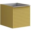Leroy Merlin Cassettiera Pixel con 1 cassetto frontale Stripes laccato opaco giallo sole e maniglia alluminio brillante L.40 H.40 P.45,5 cm.