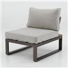Leroy Merlin Poltrona centrale con cuscino beige Capri, struttura in alluminio seduta in poliestere beige, L 83 x H 85 x P 66 cm