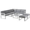 NATERIAL Salotto da giardino Odyssea NATERIAL bianco con cuscini in poliestere beige per 10 persone