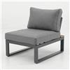 Leroy Merlin Poltrona centrale con cuscino grigio Capri, struttura in alluminio seduta in poliestere grigio, L 83 x H 85 x P 66 cm