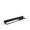 Leroy Merlin Mensola per bagno Curva con pta asciugamano 80 cm sx L 80 cm nero