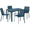 NATERIAL Set tavolo e sedie Idaho NATERIAL in alluminio blu per 4 persone