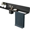 Leroy Merlin Mensola per bagno Curva con pta asciugamano 80 cm dx L 80 cm nero