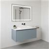 Leroy Merlin Mobile da bagno sospeso sotto lavabo Pixel frame 1 cassetto L 80 x H 40 x P 45.5 cm blu indaco e maniglia alluminio nero opaco