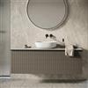 Leroy Merlin Mobile da bagno sospeso sotto lavabo Pixel grid 1 cassetto L 120 x H 40 x P 45.5 cm grigio laccato carbone opaco, maniglia alluminio nero opaco