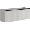 Leroy Merlin Mobile da bagno sospeso sotto lavabo Pixel grid 1 cassetto L 120 x H 40 x P 45.5 cm grigio pastello laccato opaco, con maniglia nero opaco