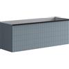 Leroy Merlin Mobile da bagno sospeso sotto lavabo Pixel grid 1 cassetto L 120 x H 40 x P 45.5 cm blu indaco laccato opaco, con maniglia alluminio nero opaco