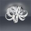 TRIO LIGHTING INTER Plafoniera LED Carrera Ø 45 cm argento IP20 bianco caldo, 4400 lumen TRIO LIGHTING INTER