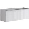 Leroy Merlin Mobile da bagno sospeso sotto lavabo Pixel 1 cassetto grid con maniglia alluminio brillante L 120 x H 40 x P 45.5 cm bianco laccato opaco