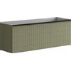 Leroy Merlin Mobile da bagno sospeso sotto lavabo Pixel grid 1 cassetto L 120 x H 40 x P 45.5 cm verdesalvia laccato opaco, con maniglia nero opaco