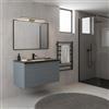 Leroy Merlin Mobile da bagno sospeso sotto lavabo Pixel grid 1 cassetto L 60 x H 40 x P 45.5 cm blu indaco e maniglia alluminio nero opaco