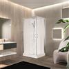 Leroy Merlin Cabina doccia idromassaggio rettangolare PERLA sx 100 x 80 cm con Hammam e miscelatore meccanico silver