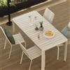 NATERIAL Set tavolo e sedie Idaho NATERIAL in alluminio beige per 4 persone