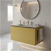 Leroy Merlin Mobile da bagno sospeso sotto lavabo Pixel grid 1 cassetto L 80 x H 40 x P 45.5 cm giallo laccato opaco, con maniglia alluminio nero opaco
