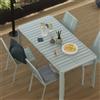 NATERIAL Set tavolo e sedie Idaho NATERIAL in alluminio blu per 4 persone