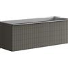 Leroy Merlin Mobile da bagno sospeso sotto lavabo Pixel grid 1 cassetto L 120 x H 40 x P 45.5 cm grigio carbone laccato opaco e maniglia alluminio brillante